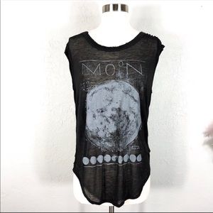 Chaser | Moon Graphic Print Burnout Tee